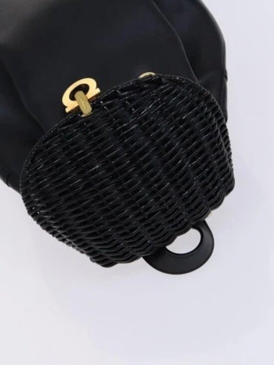 Salvatore Ferragamo Backpack Leather Black Gold main image 13